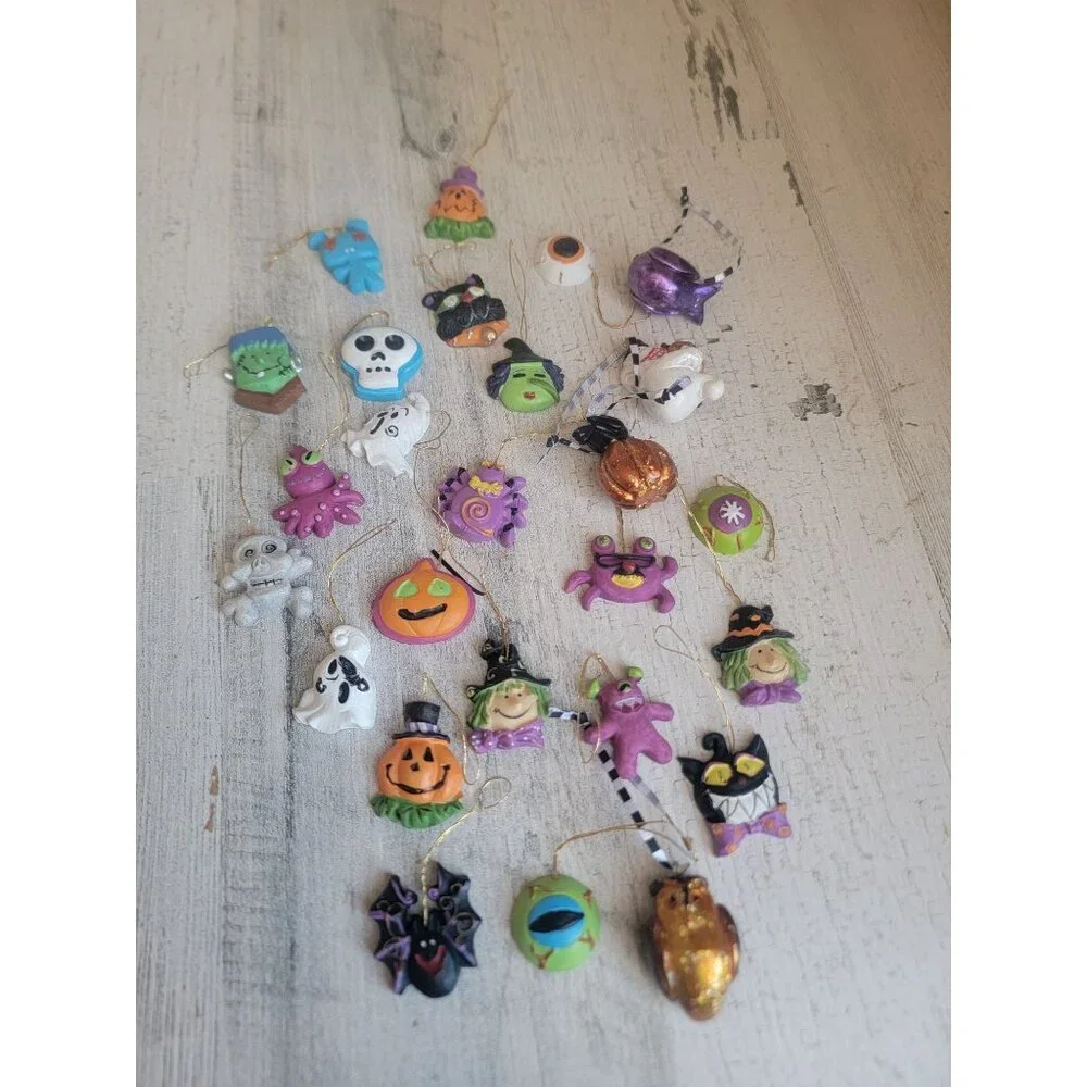 Halloween mini monster witch ornament‎ Xmas set pumpkin ghost